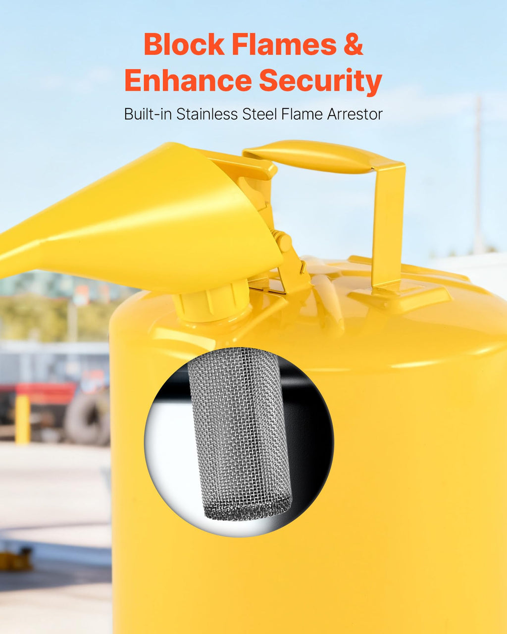 5 Gallon Type I Yellow Metal Container with Flame Arrester R47556
