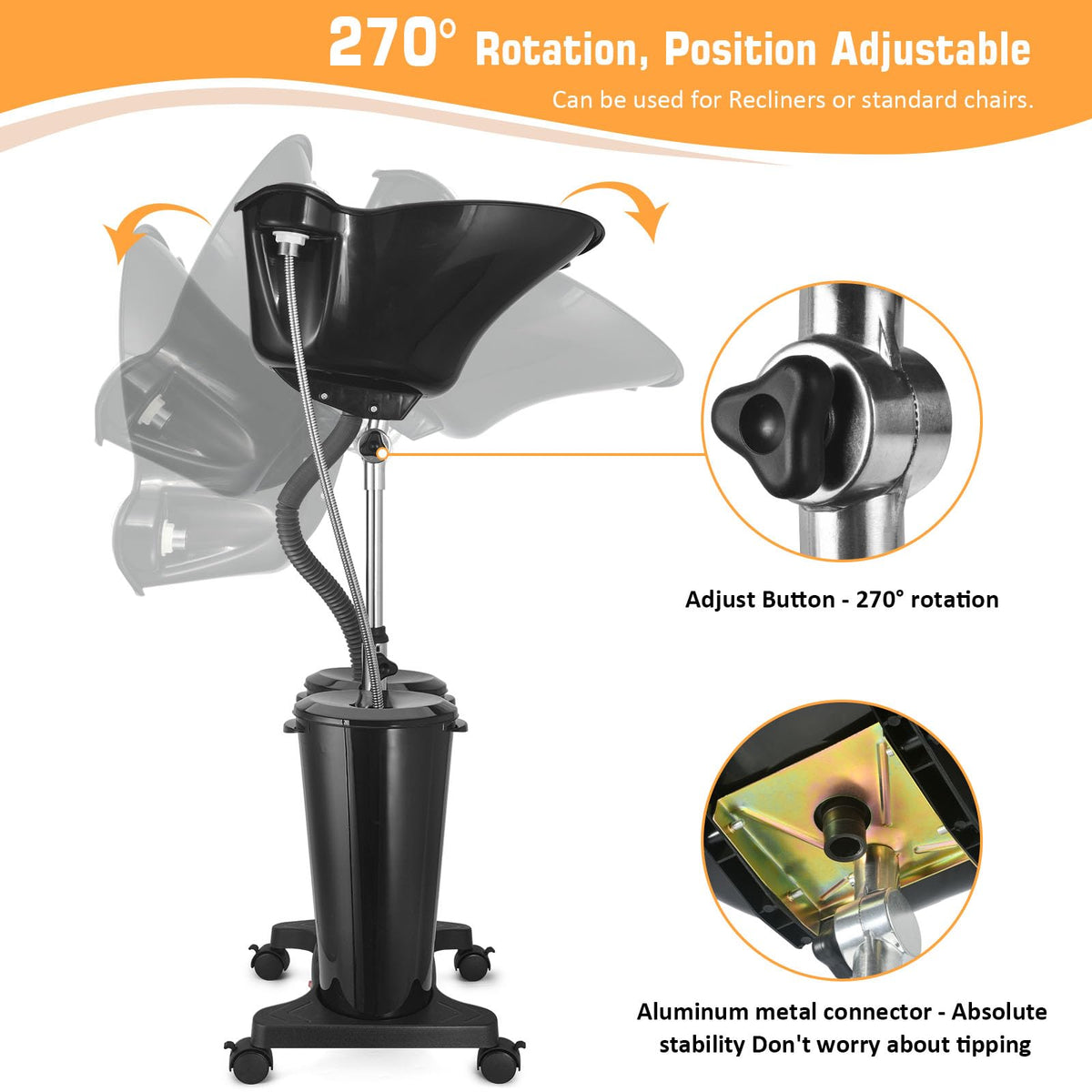 Portable Shampoo Bowl with Electric Pump M922224
