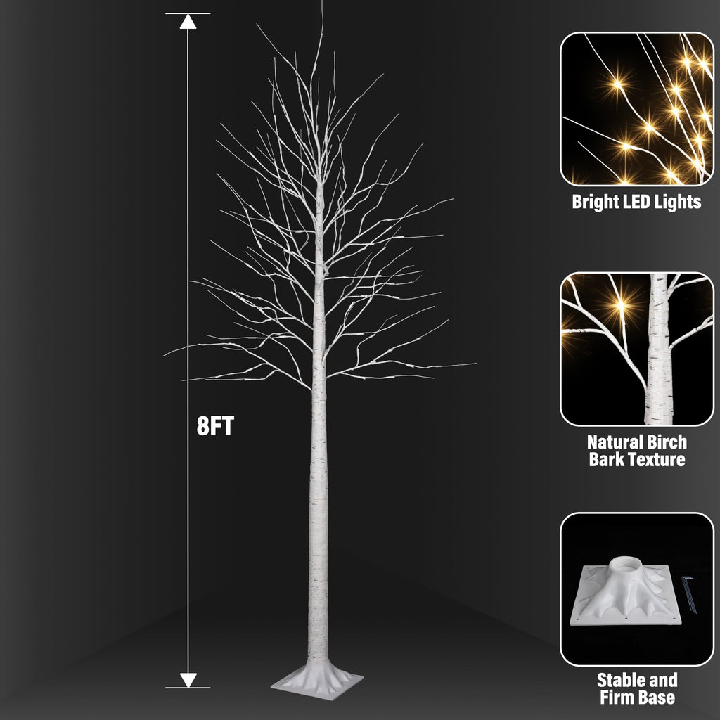 8FT 132LED Prelit Artificial Christmas Tree D73395