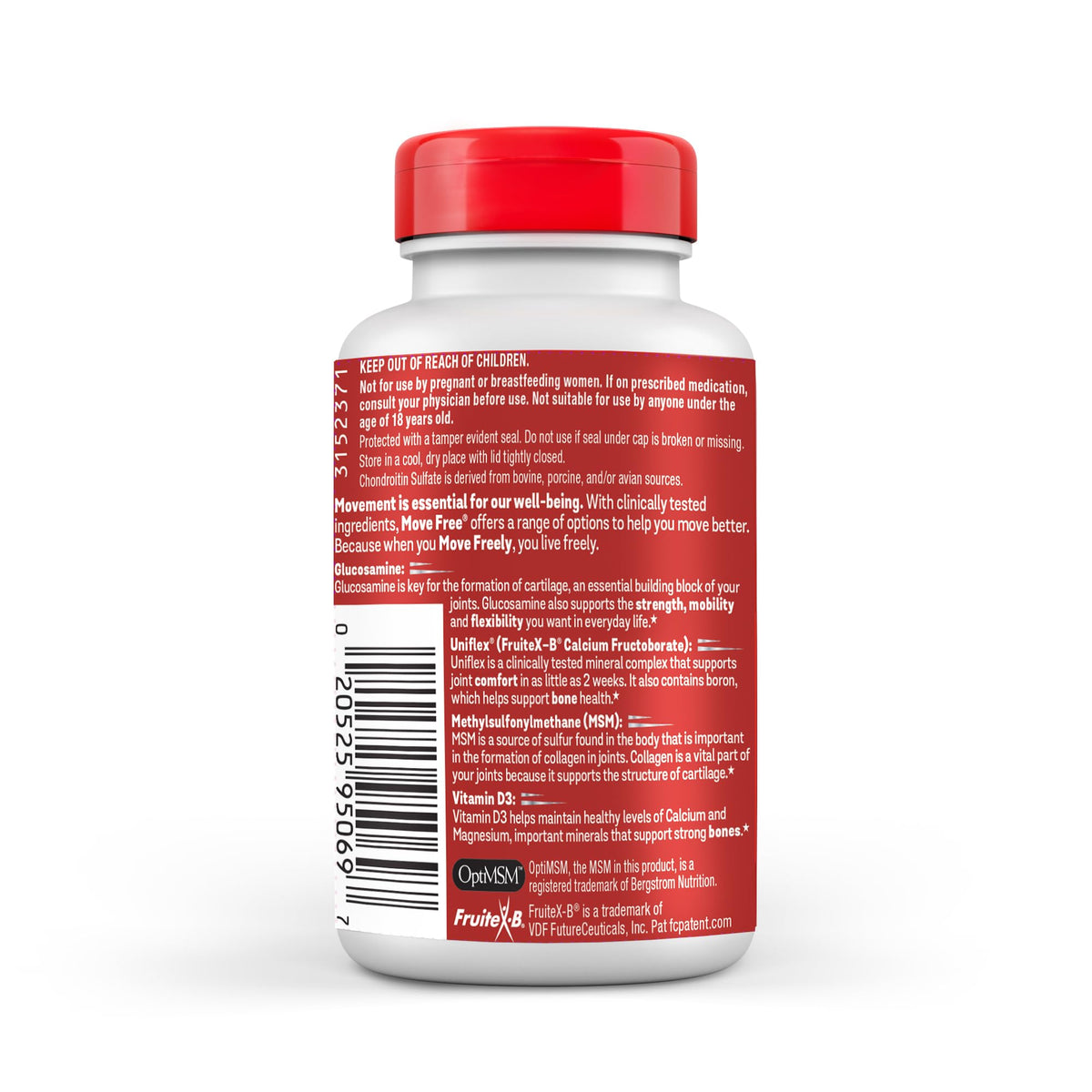 Glucosamine Chondroitin MSM Vitamin D3 Joint Support Supplement 120 Tablets 2 Pack T10080