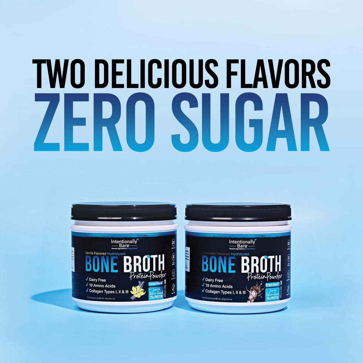 Grass-fed Vanilla Bone Broth Protein Powder 16.5oz K573