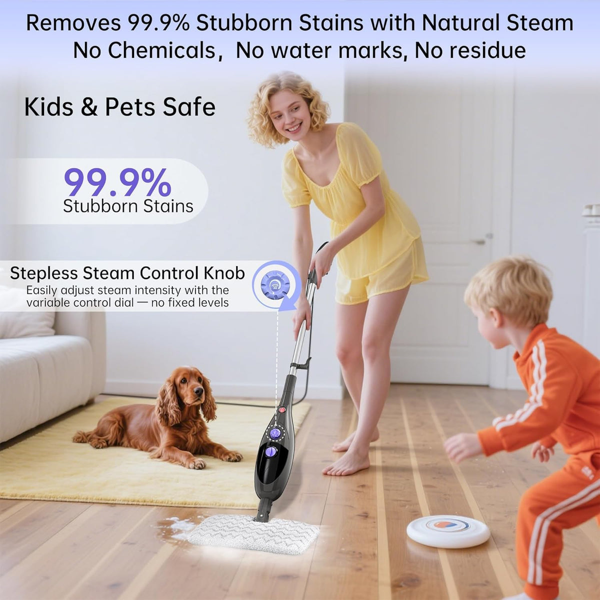 12-in-1 Steam Mop Detachable Handheld Steam Cleaner G7050