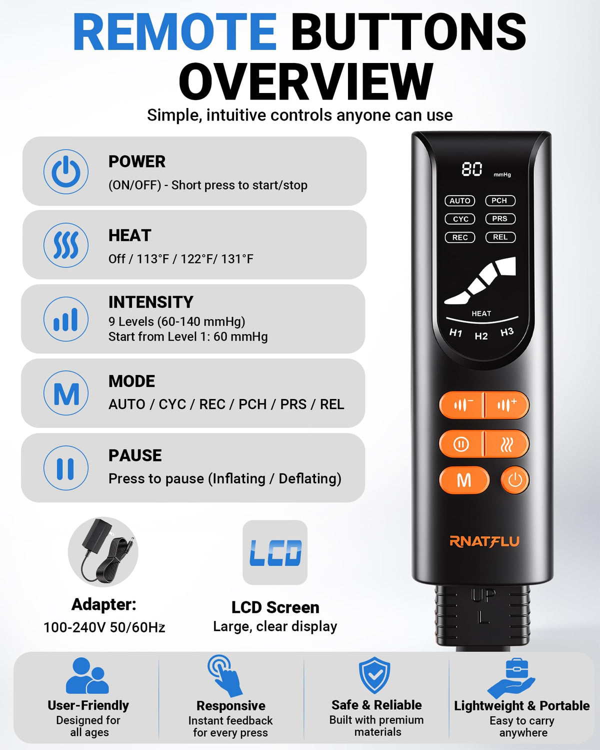 Leg Massager with Heat and Compression I2016