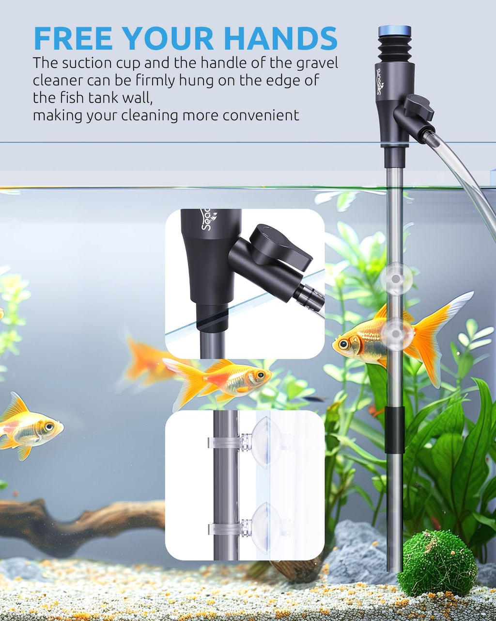 Aquarium Gravel Siphon Vacuum up to 50 Gal R7233
