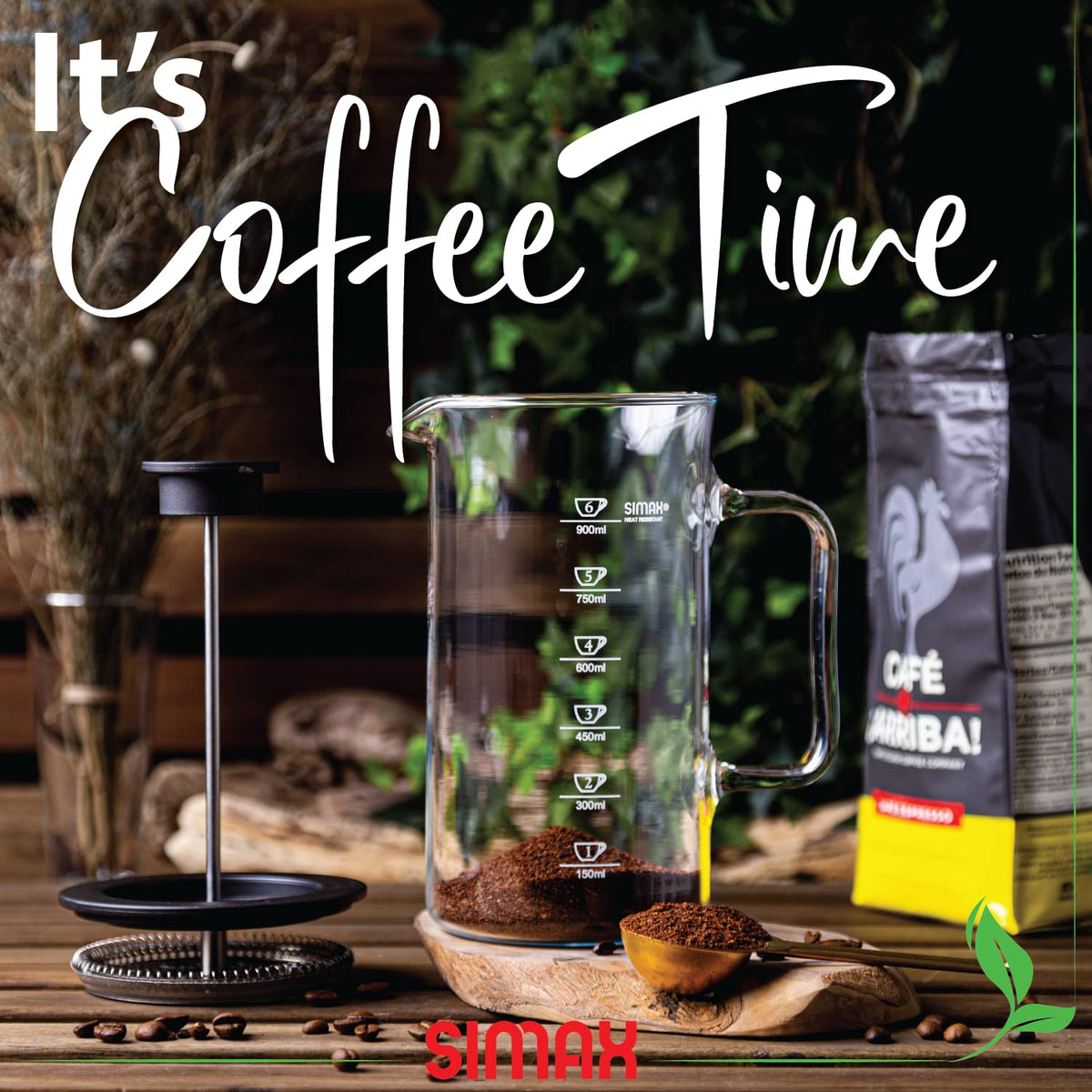 1 Liter Dishwasher Safe Borosilicate Glass French Press B6286
