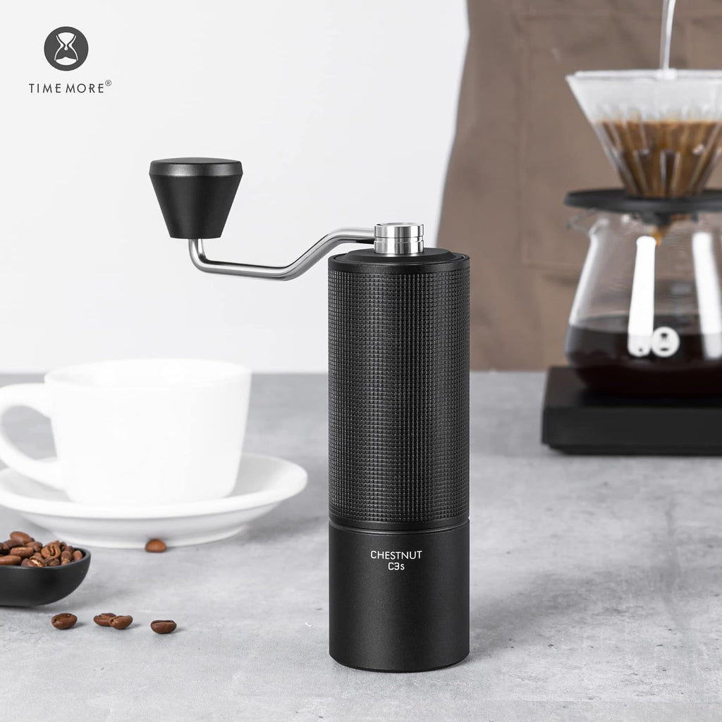 Manual Coffee Grinder with Stainless Steel Conical Burr, 25g, Black Z79227