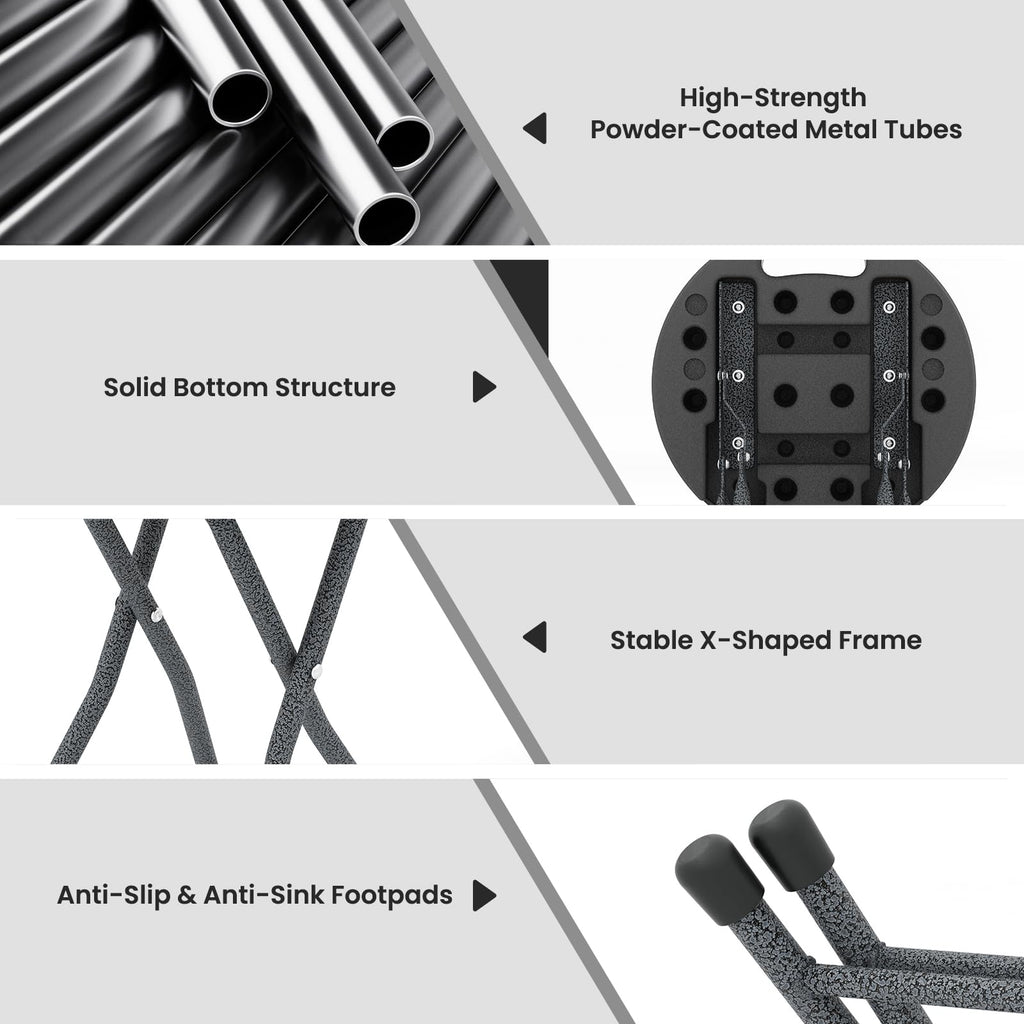 18 inch Folding Plastic Stool with Handle F570