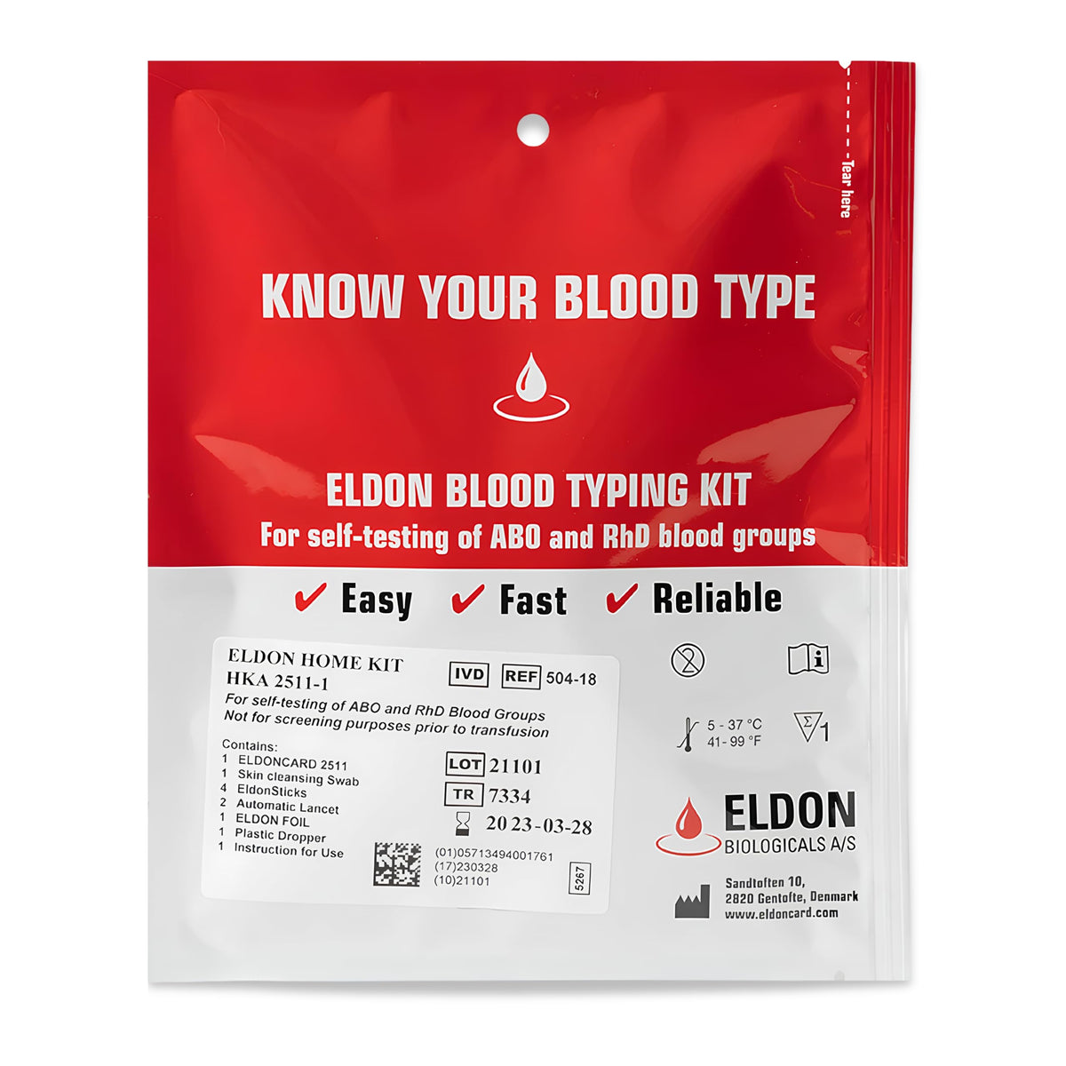 Home Blood Typing Kit 7 Kits C892