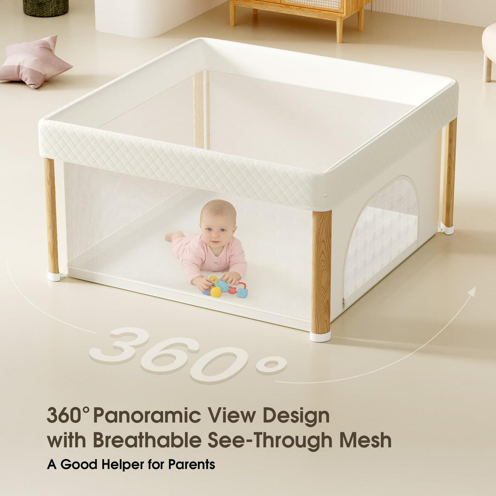 Foldable Baby Playpen with Storage Bag T636946