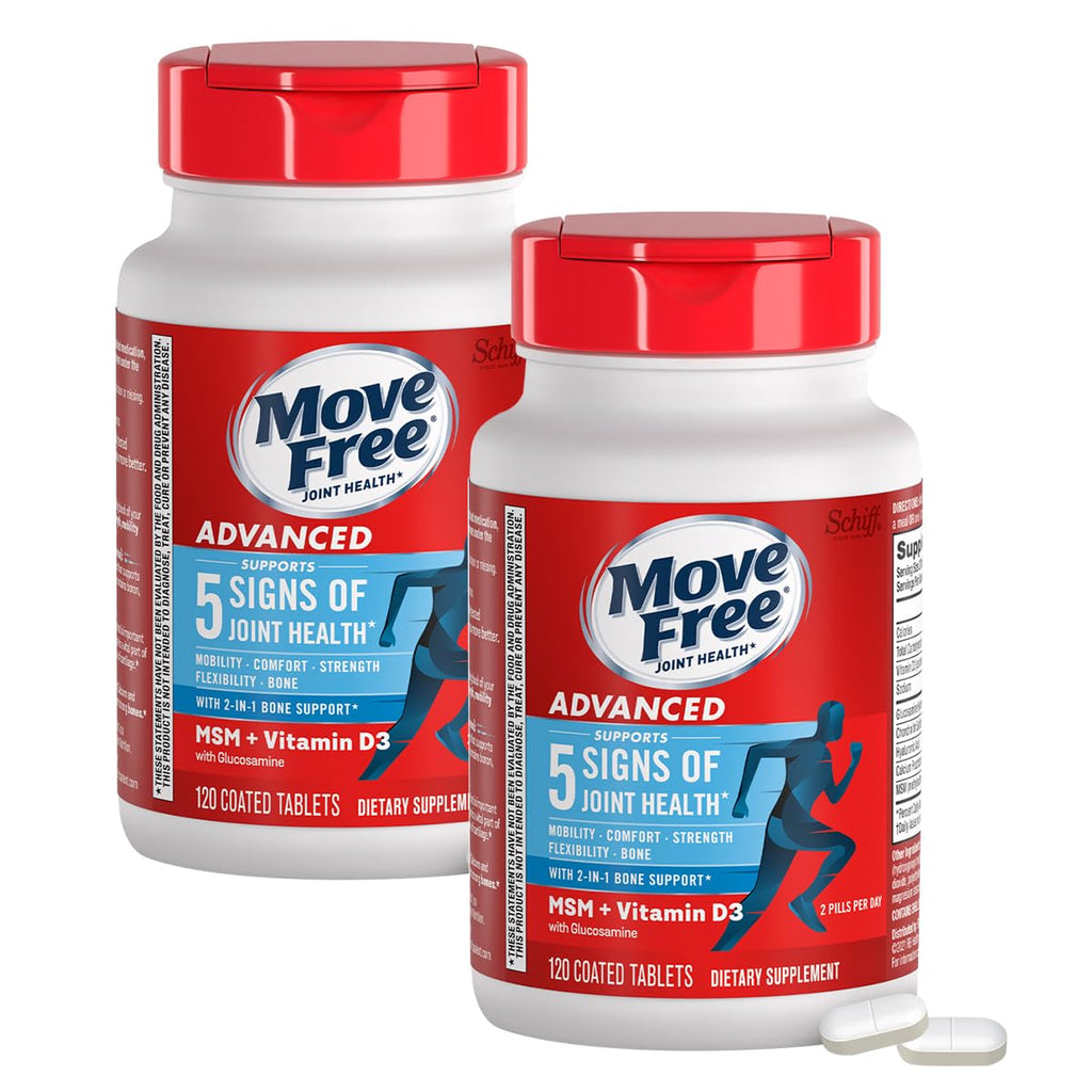 Glucosamine Chondroitin MSM Vitamin D3 Joint Support Supplement 120 Tablets 2 Pack T10080