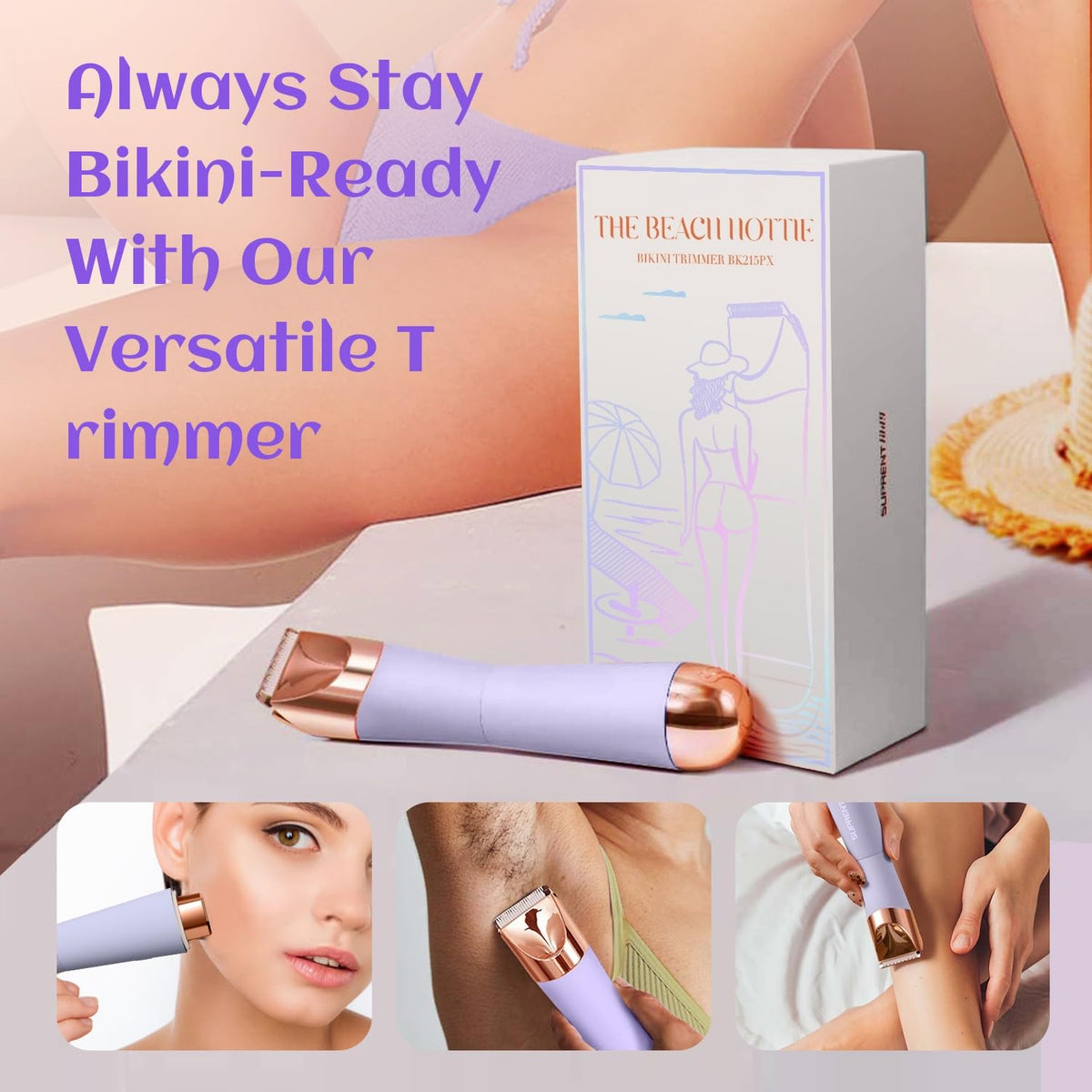 2-in-1 Electric Razor and Pubic Hair Trimmer with LED Light H338655