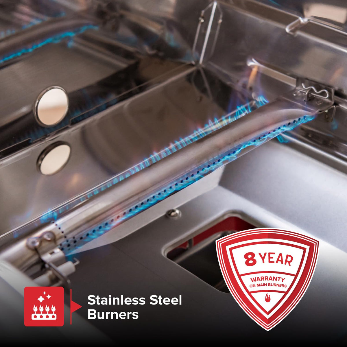 2 Burner Gas Grill with Foldable Shelves Z339