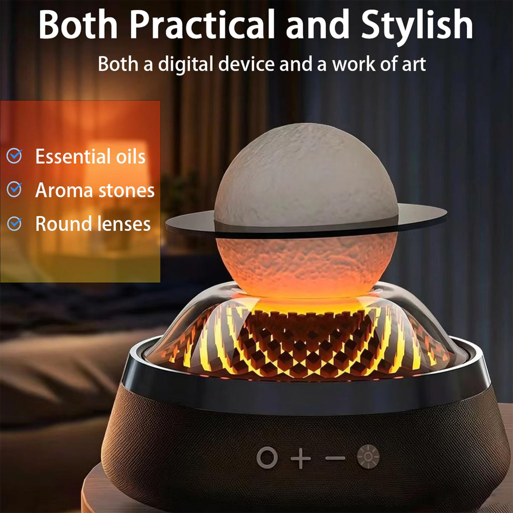 Black Portable Bluetooth Speaker with LED Night Light and Essential Oil Diffuser U9205