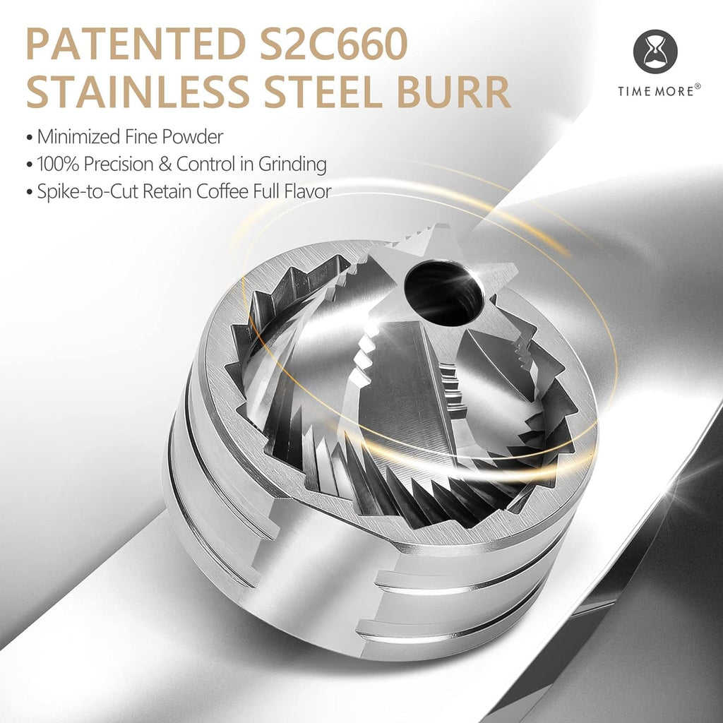 Manual Coffee Grinder with Stainless Steel Conical Burr, 25g, Black Z79227