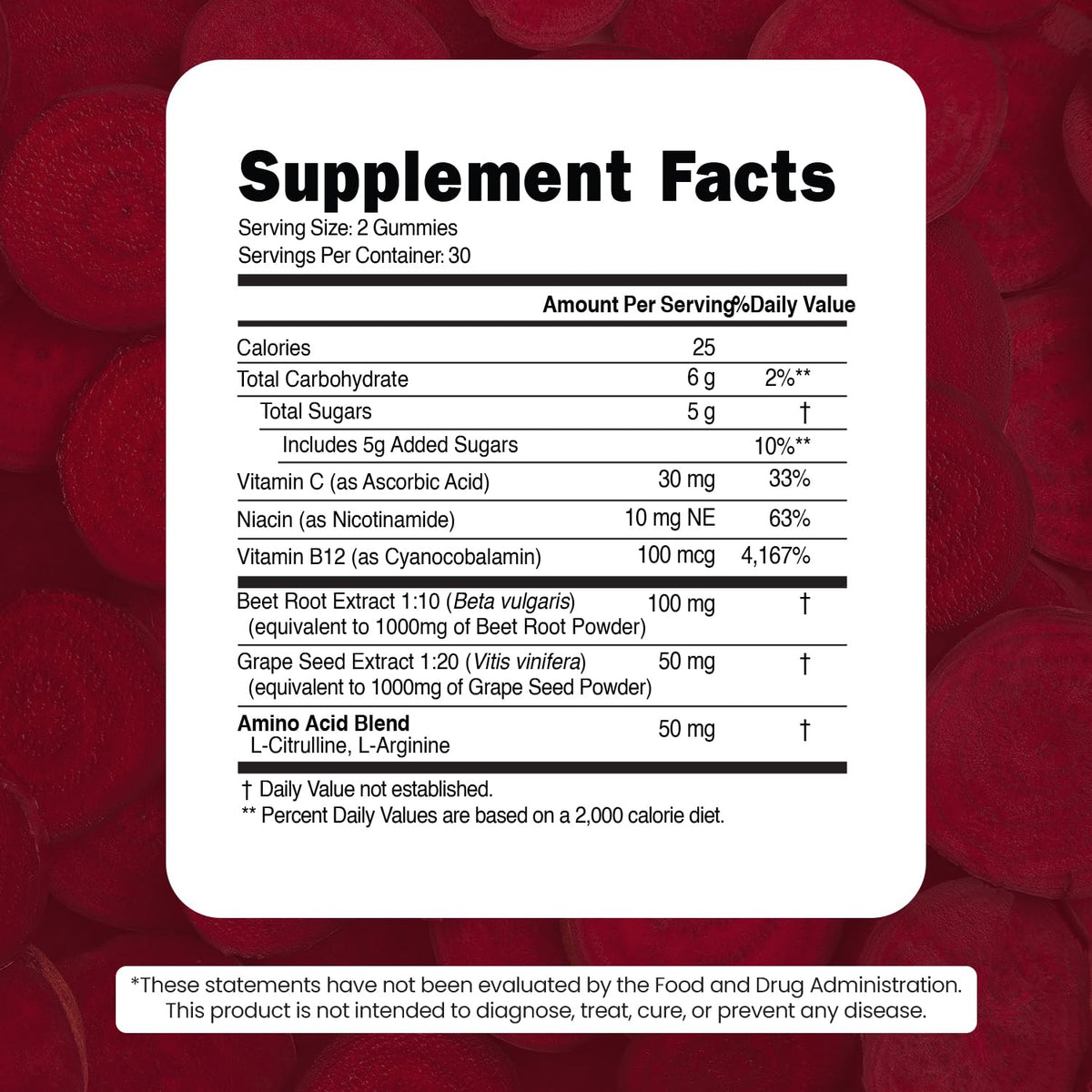 Beet Root Gummies with Grape Seed Z2051