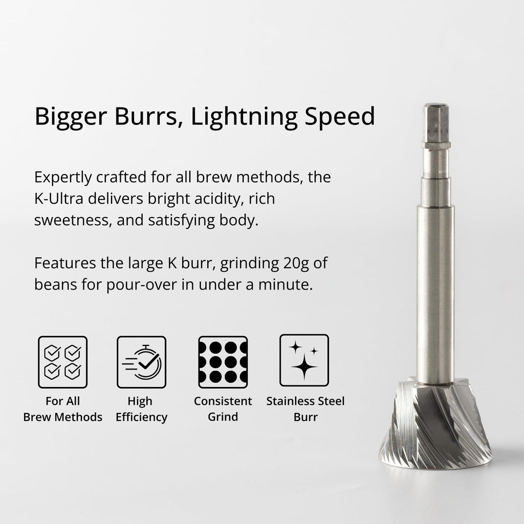 Manual Coffee Grinder Silver with Carrying Case Stainless Steel Conical Burr X4438