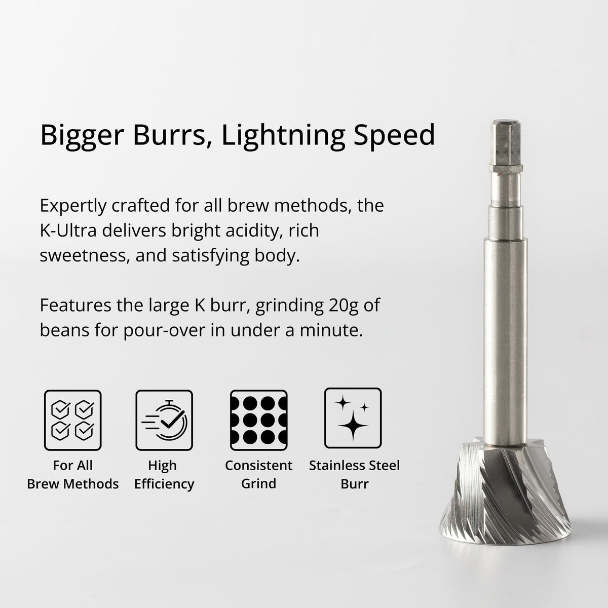 Manual Coffee Grinder Silver with Carrying Case Stainless Steel Conical Burr X4438
