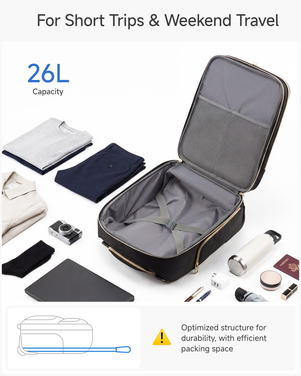 Black 16" Underseat Carry On Bag T477727