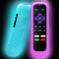 Silicone Remote Cover, 2-Pack, Glow in the Dark, Blue/Purple K76848