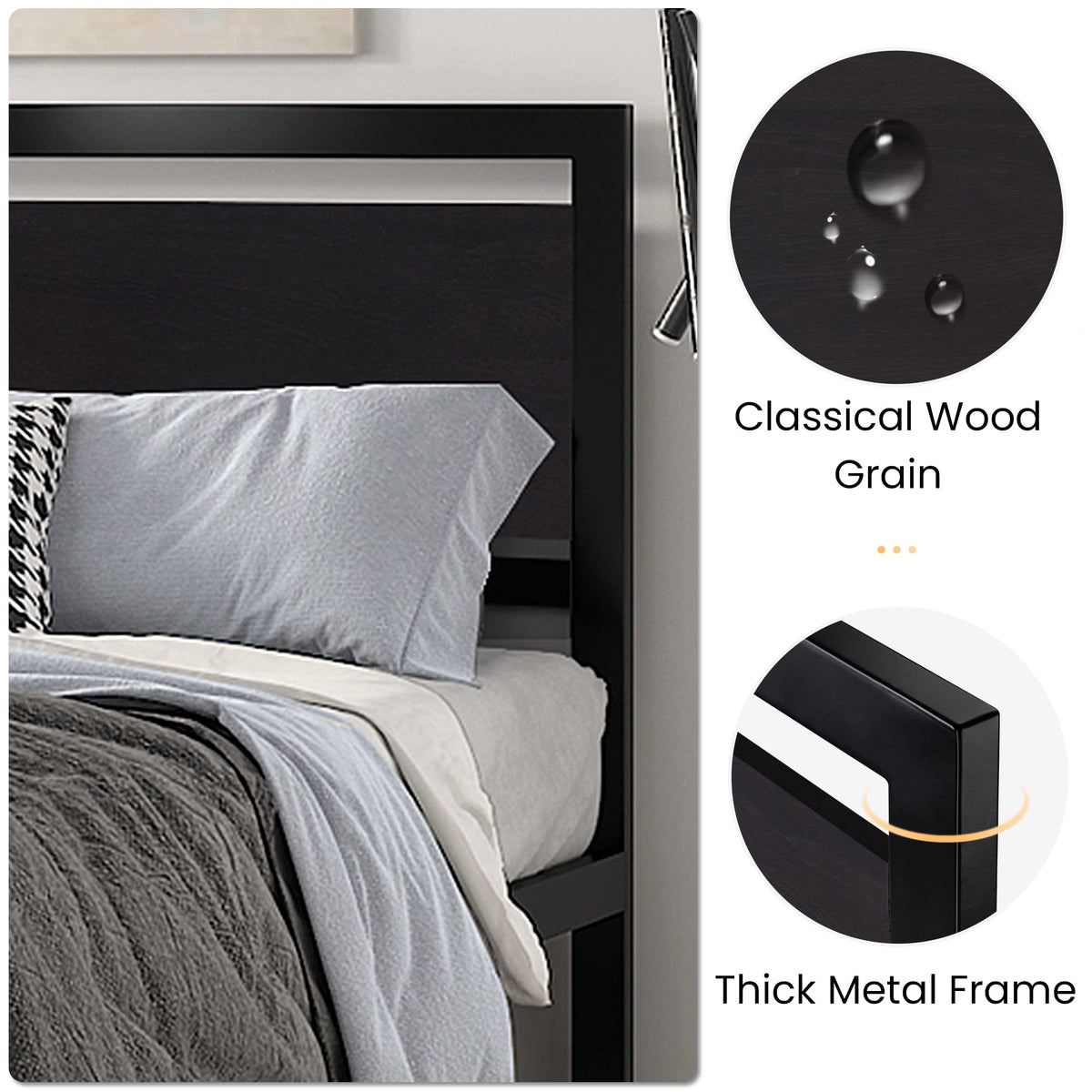 Queen Size Bed Frame with Headboard O4255