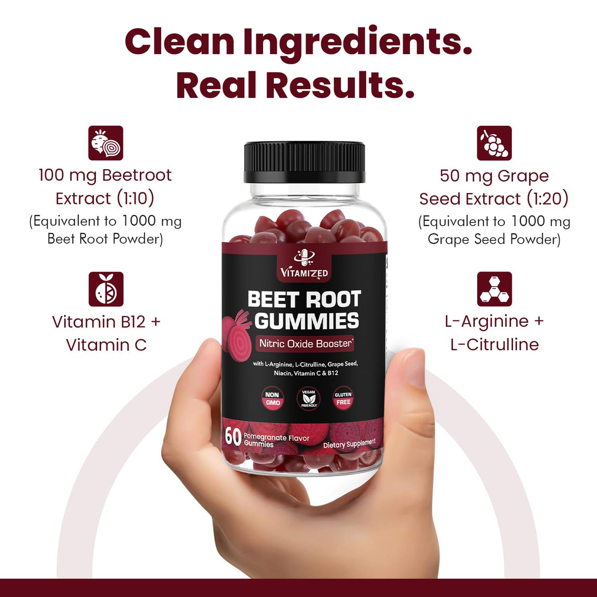Beet Root Gummies with Grape Seed Z2051