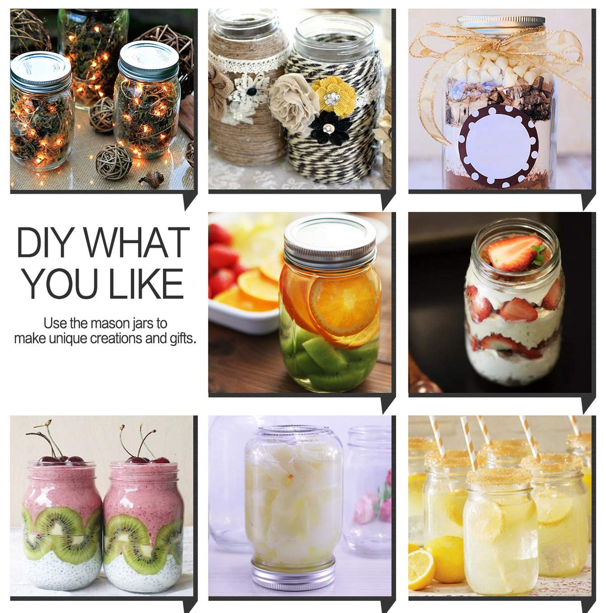 16oz Regular Mouth Mason Jars 18 Pack V3941