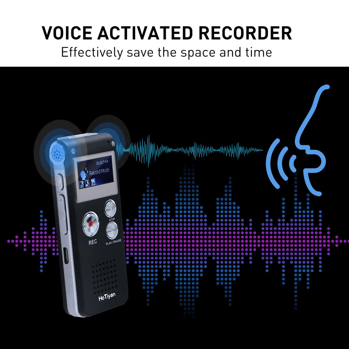 8GB Voice Activated Digital Audio Recorder D560711