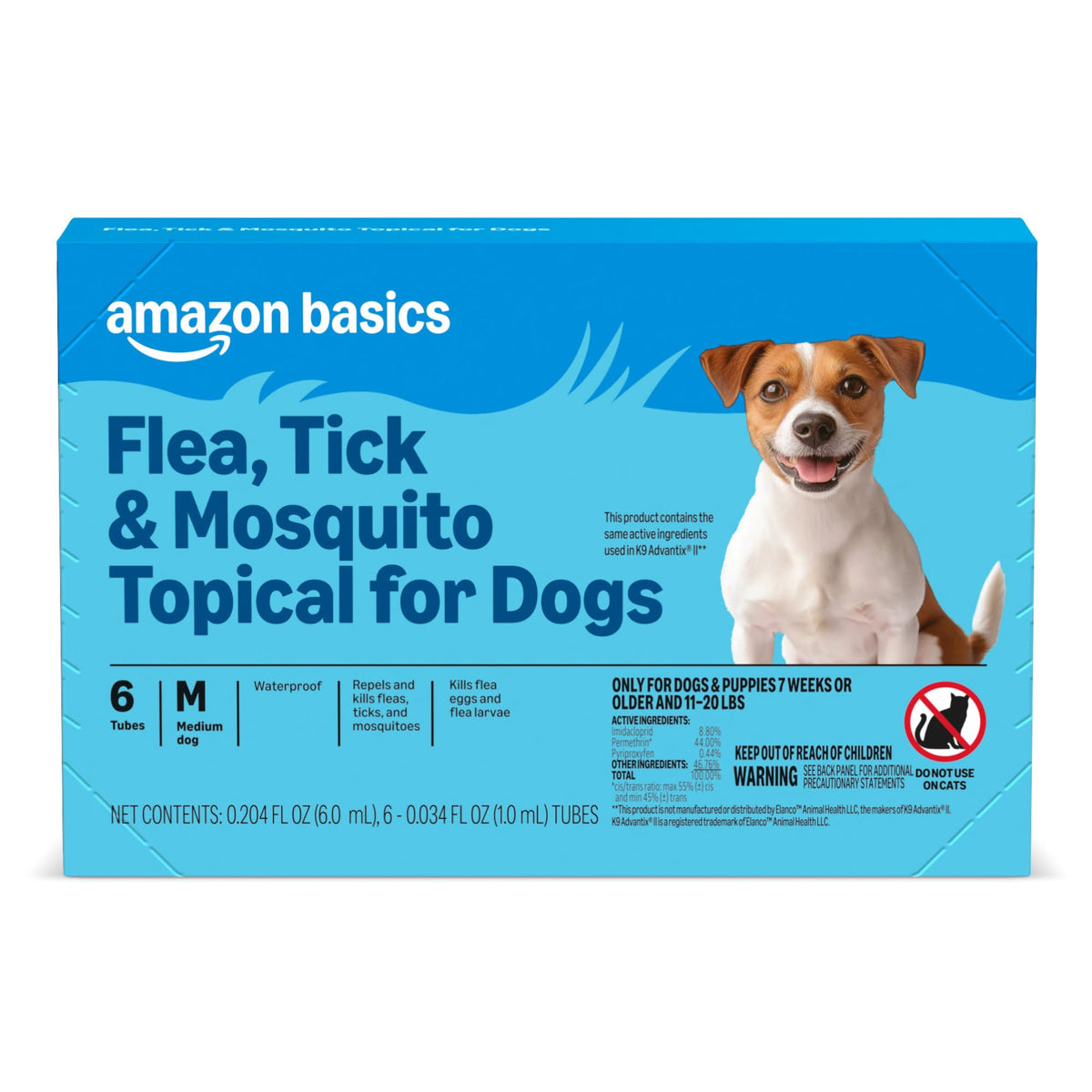 Flea, Tick & Mosquito Topical Treatment for Medium Dogs, 6 Count R104