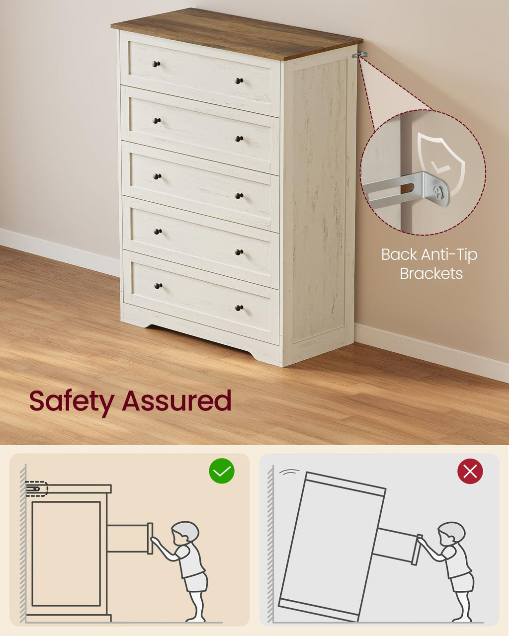5 Drawer Dresser S334