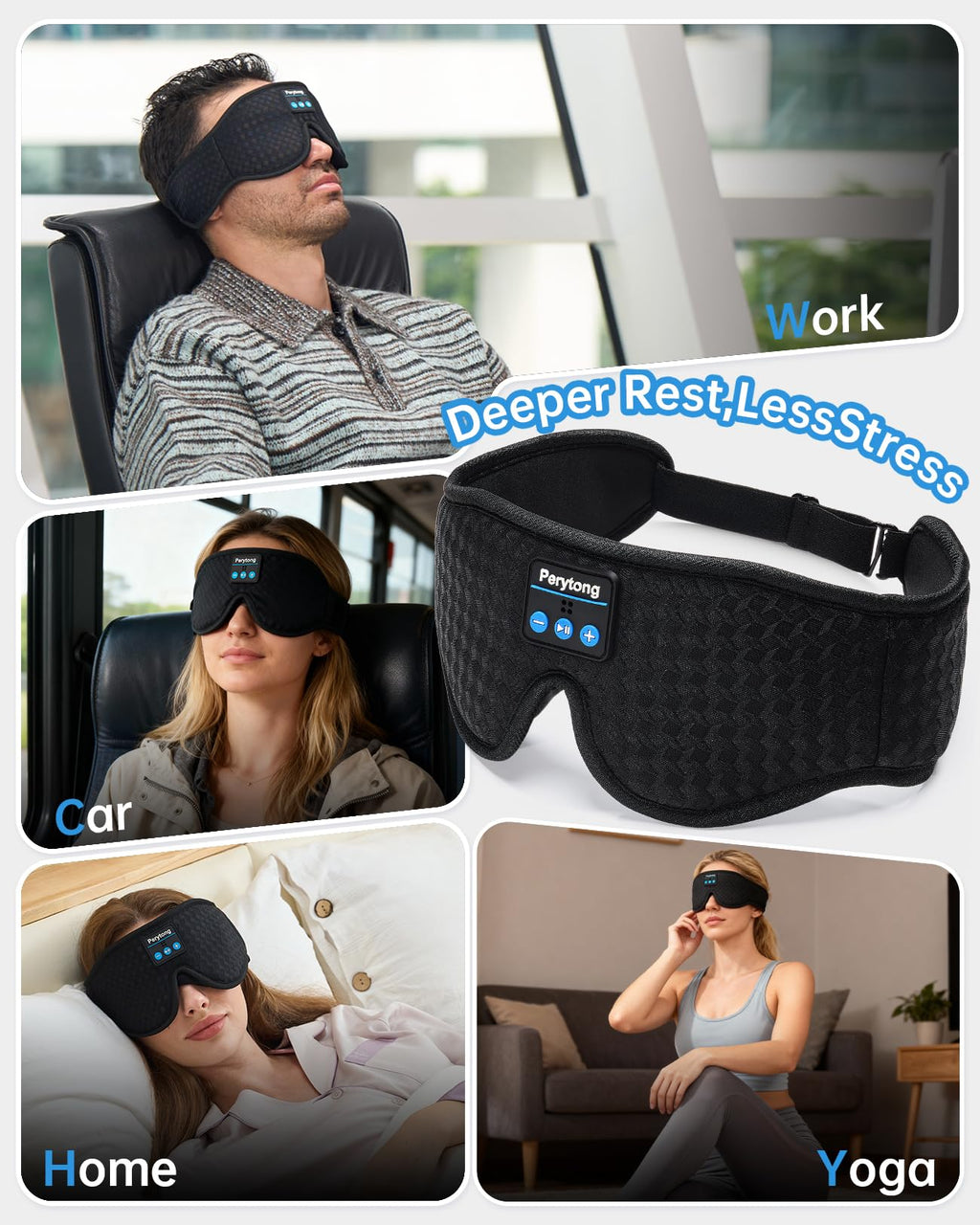 Bluetooth Sleep Mask with Headphones V1403