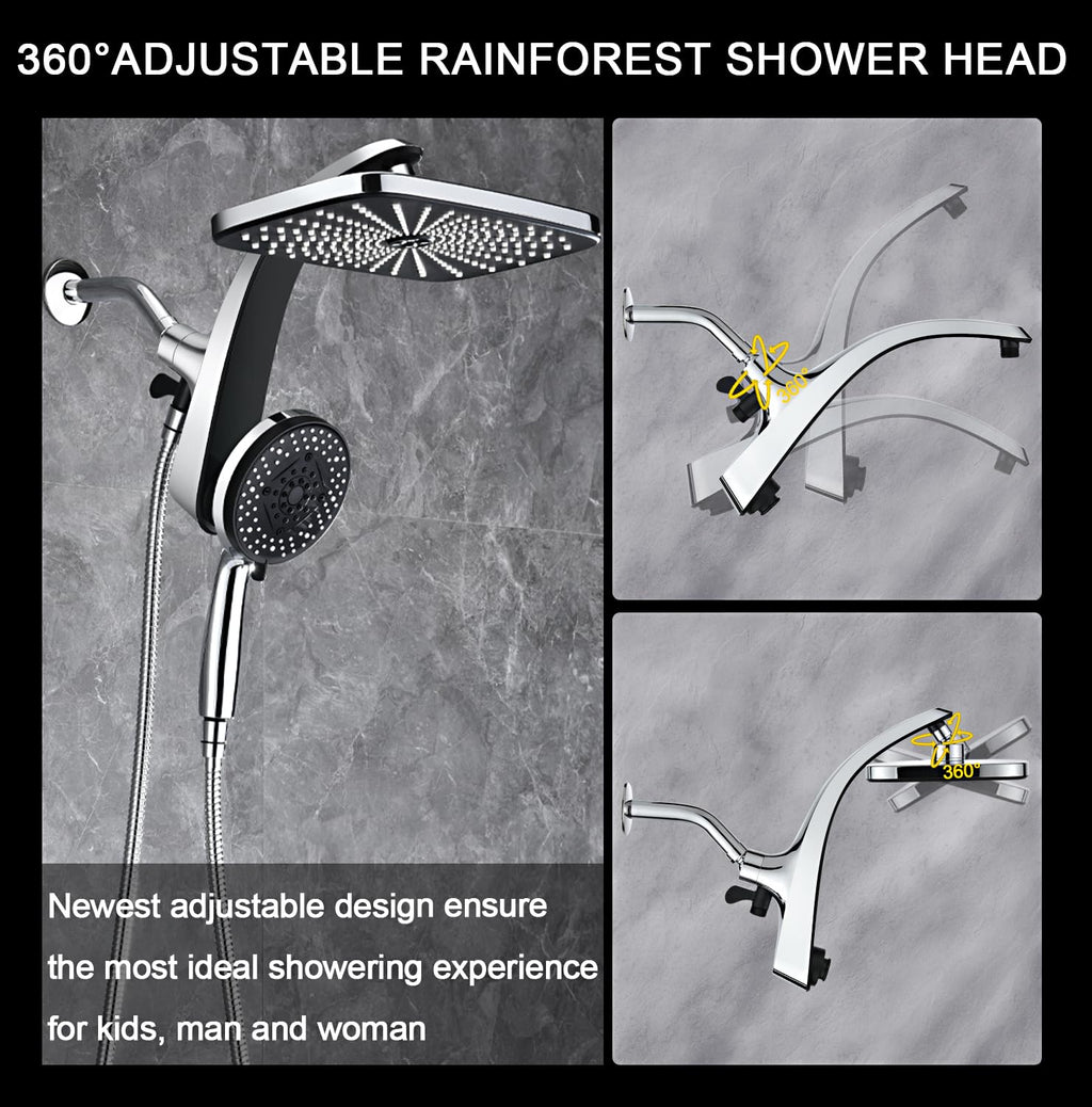 Chrome Handheld Rain Shower Head S413