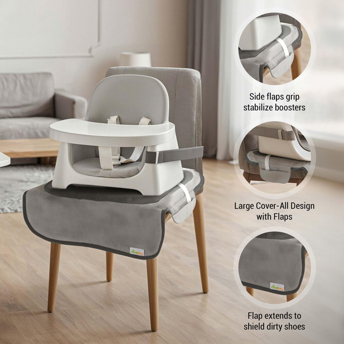 Extra Large Grey Booster Chair Protector Cover P49742