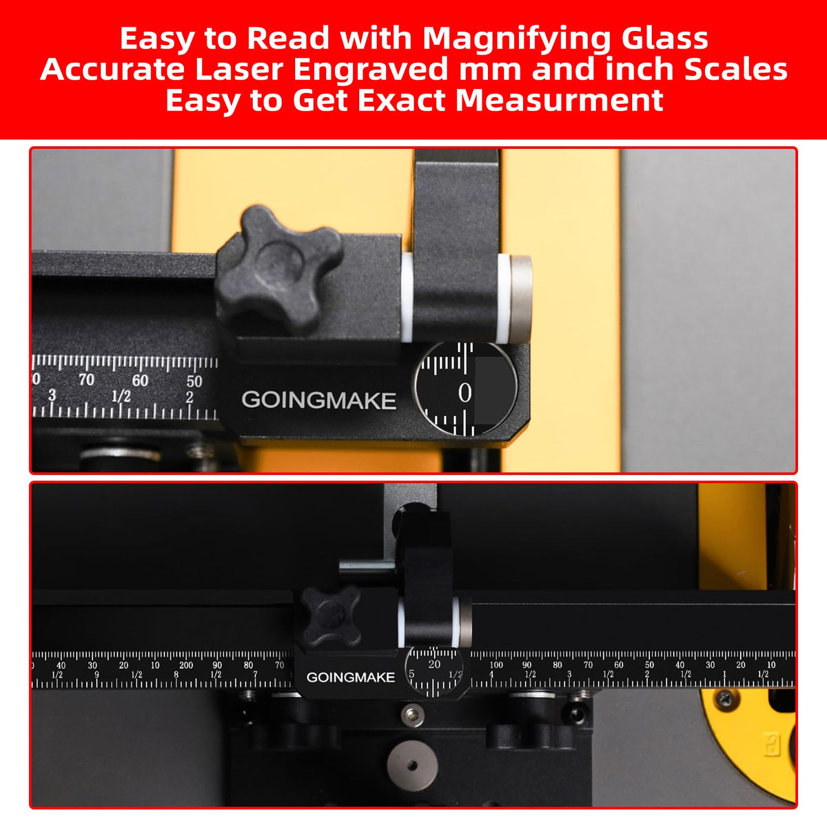 Compact Table Saw Miter Gauge with Extendable Fence X7400