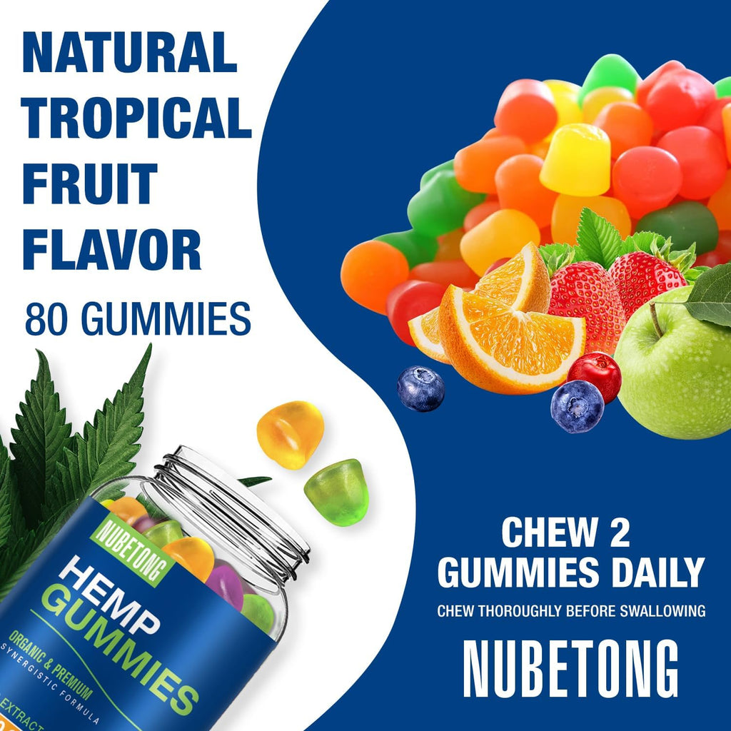 Organic Hemp Gummies Supplement 2 Packs M1741