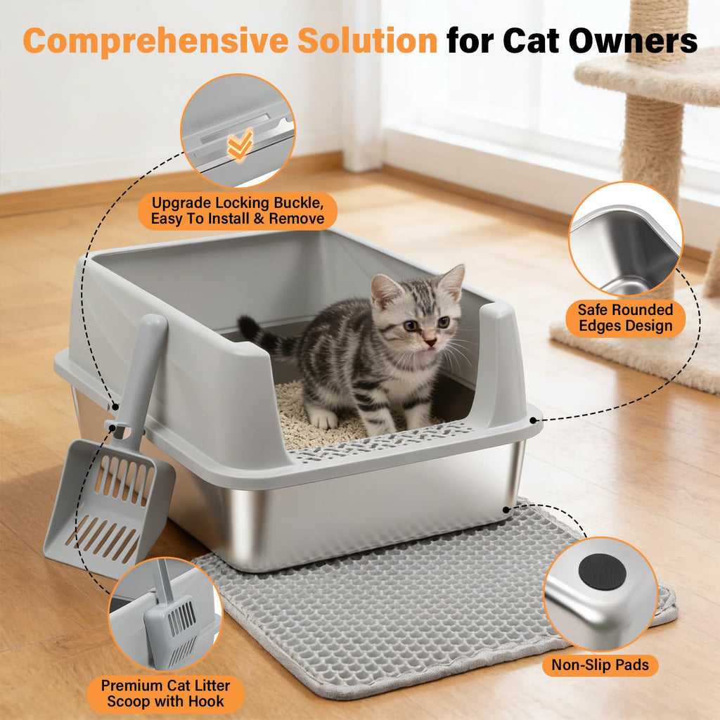 Stainless Steel Cat Litter Box J49240