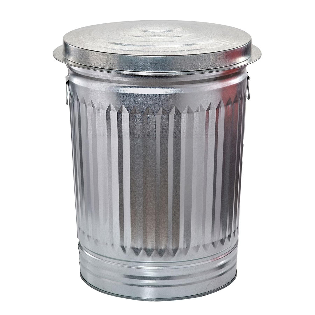 31 Gallon Galvanized Steel Storage Can with Lid J41351
