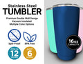 16 oz Insulated Stainless Steel Tumblers 2 Pack Black T377223