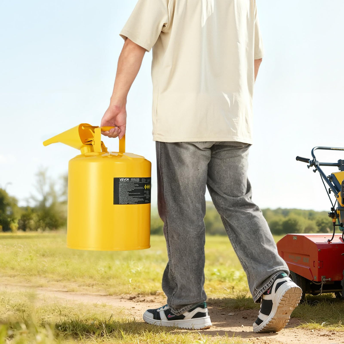 5 Gallon Type I Yellow Metal Container with Flame Arrester R47556