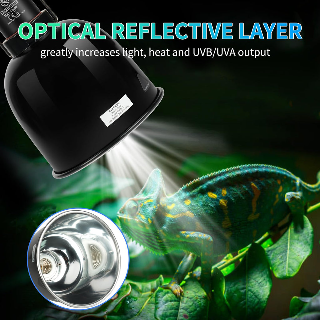 5.5 Inch Deep Dome Reptile Light Fixture with Dimming Thermostat X3775