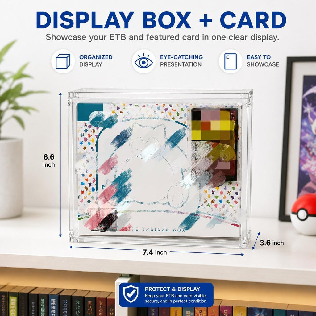 Display Case Stackable 2 Pack 5mm Acrylic Magnetic Lid UV Protection I693285