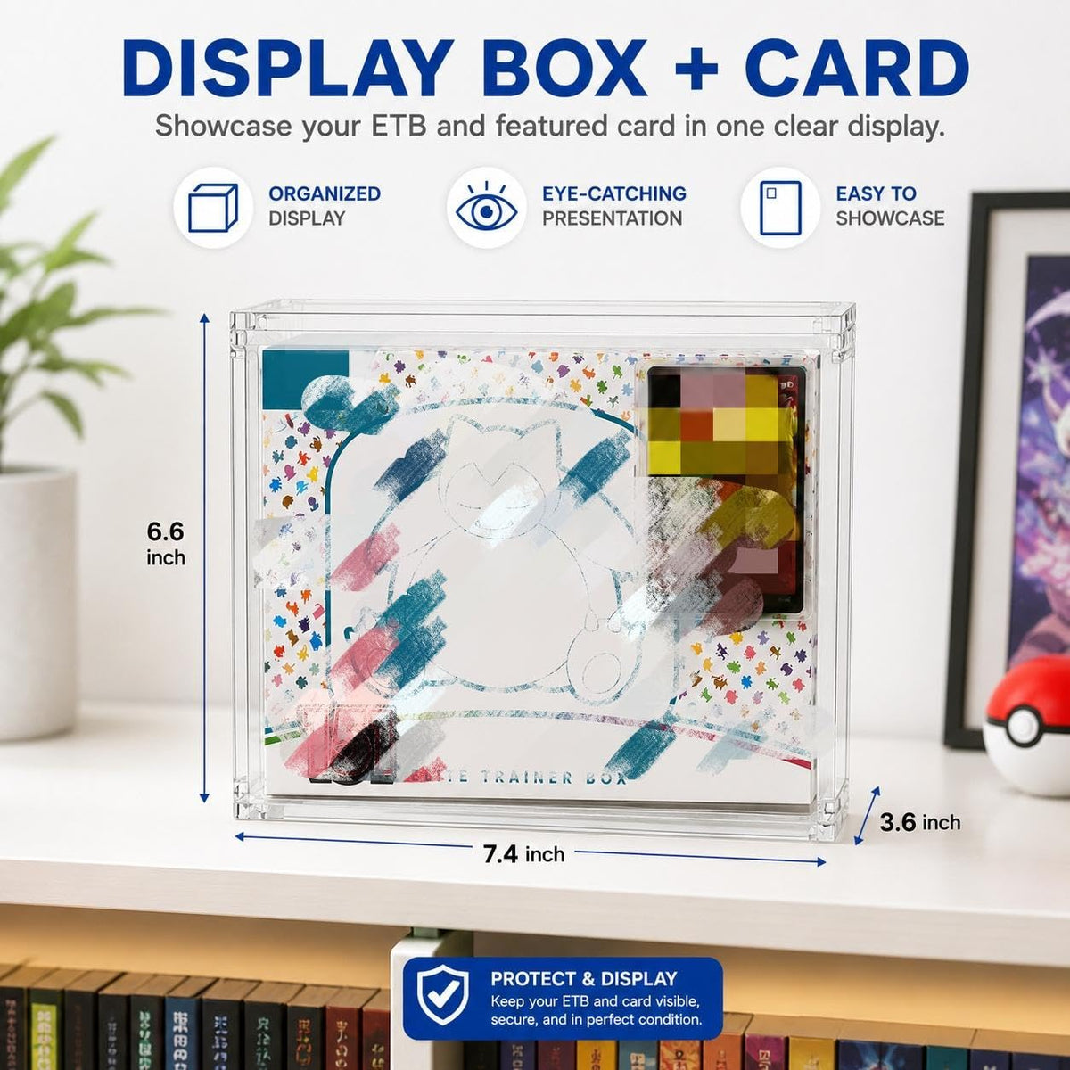 Display Case Stackable 2 Pack 5mm Acrylic Magnetic Lid UV Protection I693285