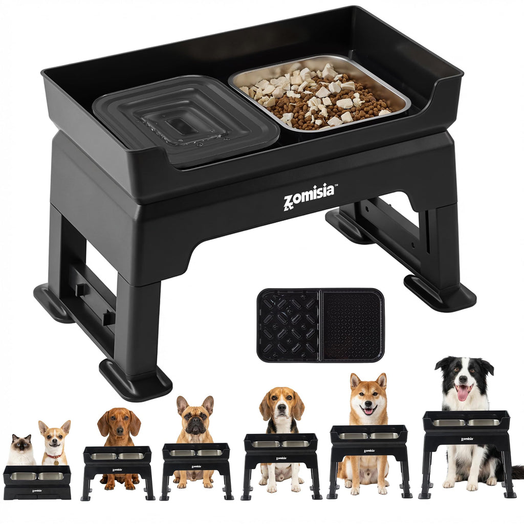 Elevated Dog Bowls with No Spill Water Bowl R4263