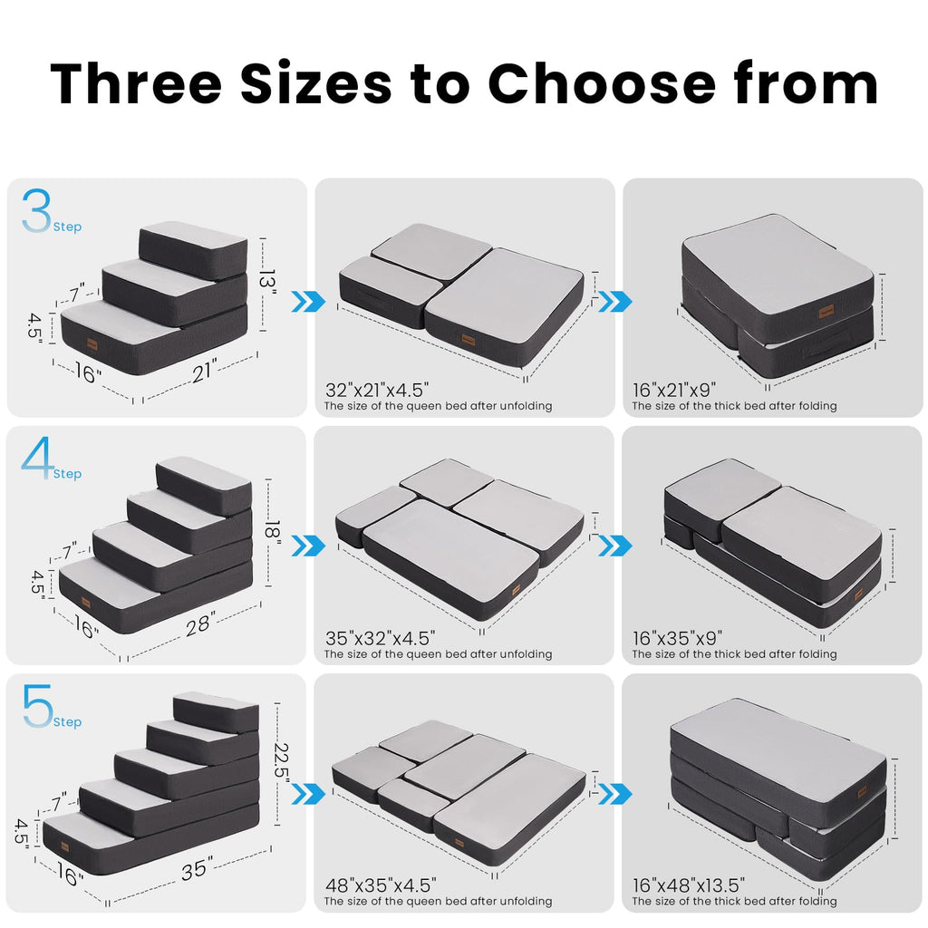 4-Step Adjustable Foldable Non-Slip Dog Stairs I378