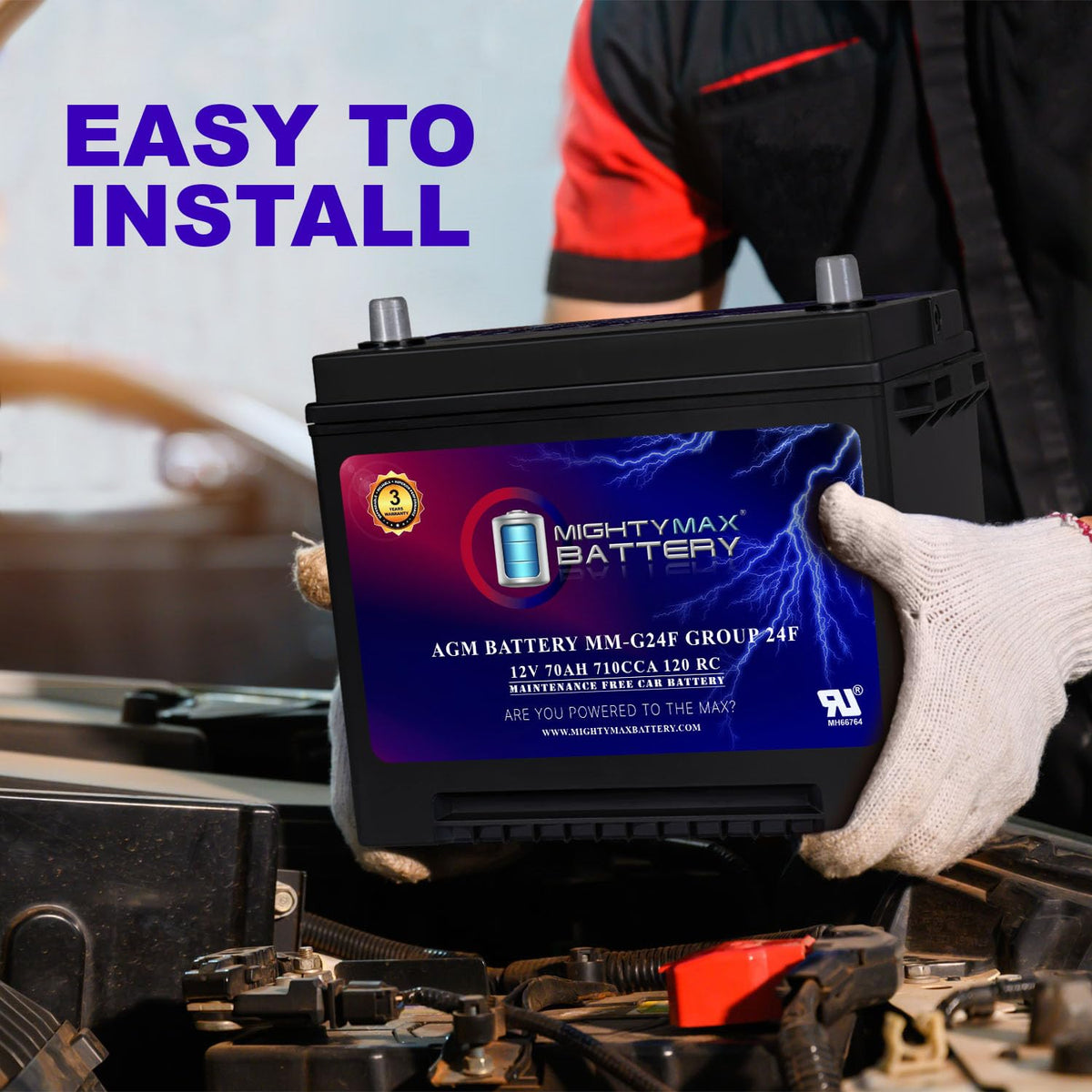 12V 70Ah AGM Replacement Battery S323