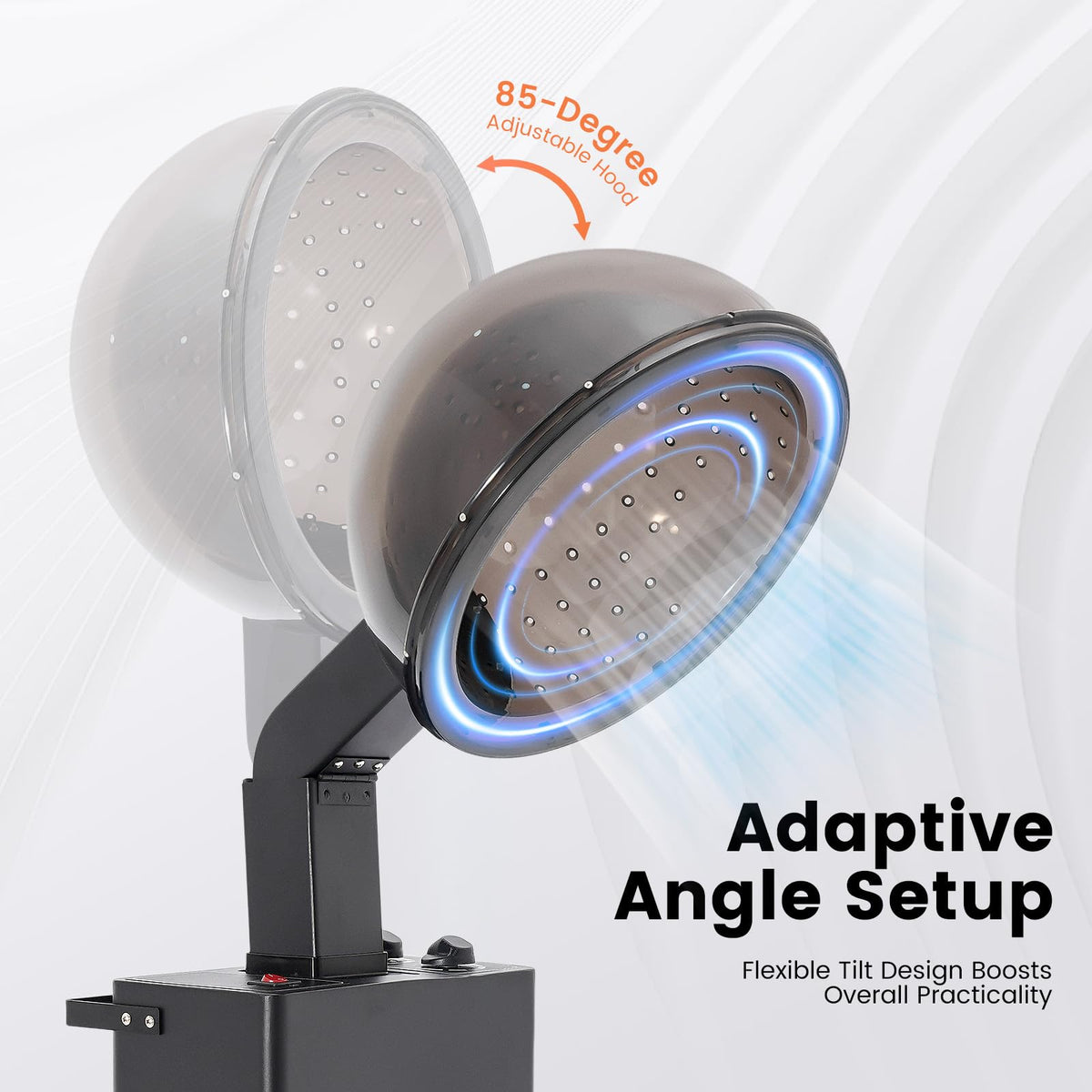 1200W Freestanding Hooded Hair Dryer with Wheels Y4359