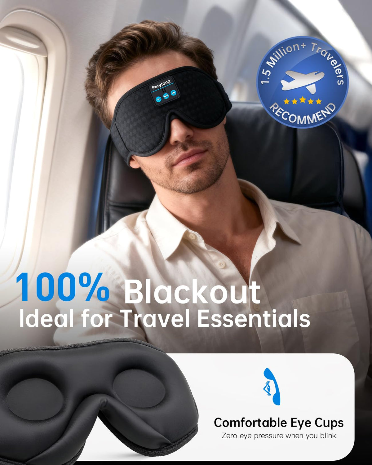 Bluetooth Sleep Mask with Headphones V1403