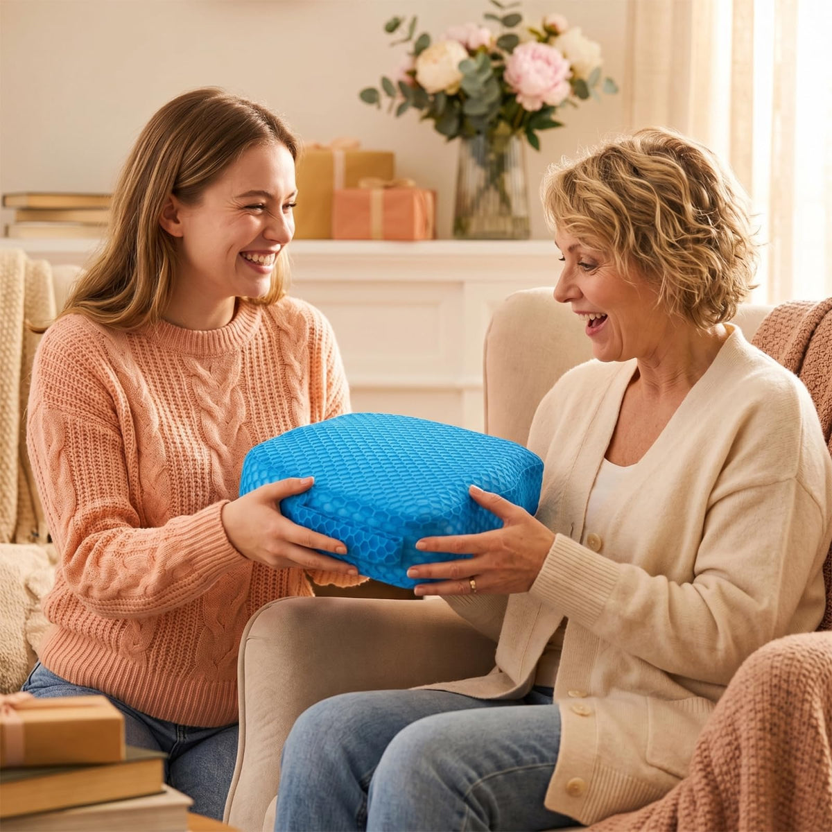 Weighted 3D Air Mesh Inflatable Hot Tub Booster Seat J70993