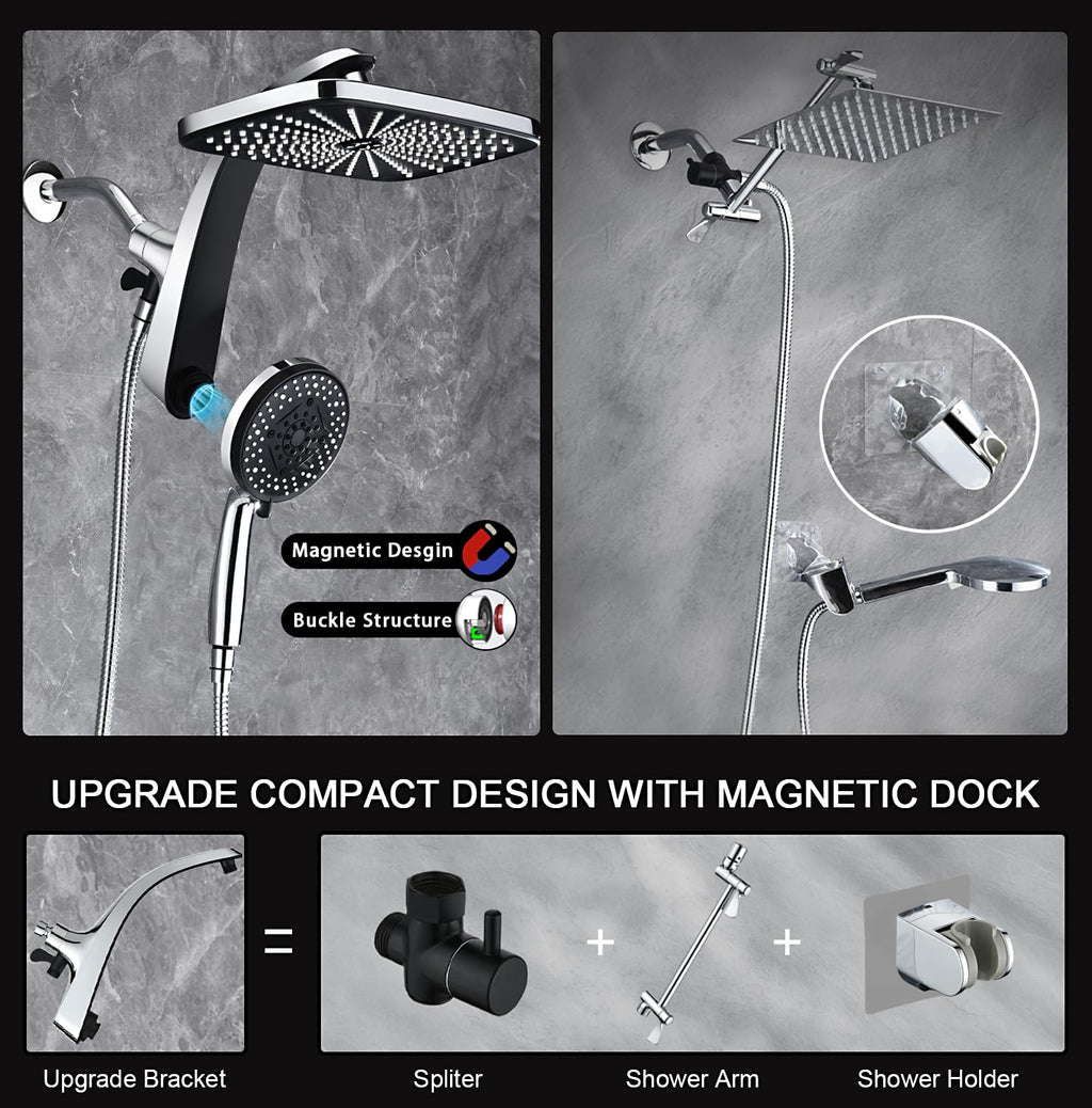 Chrome Handheld Rain Shower Head S413