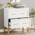 White 2 Drawer Wood File Cabinet S340
