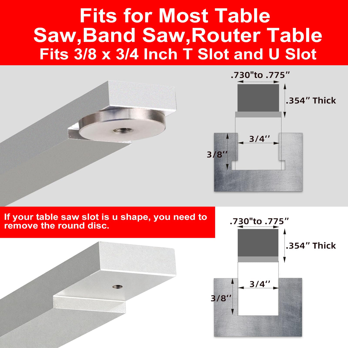 Compact Table Saw Miter Gauge with Extendable Fence X7400